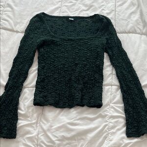 Old Navy Dark Green Bell Sleeve Top